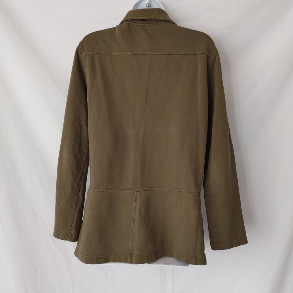 PRANA LADIES OLIVE GREEN MILITARY STYLE, DOUBLE BUTTON FRONT JACKET - Picture 5 of 5